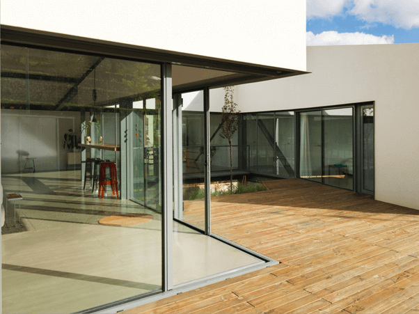 sliding doors to terrace
