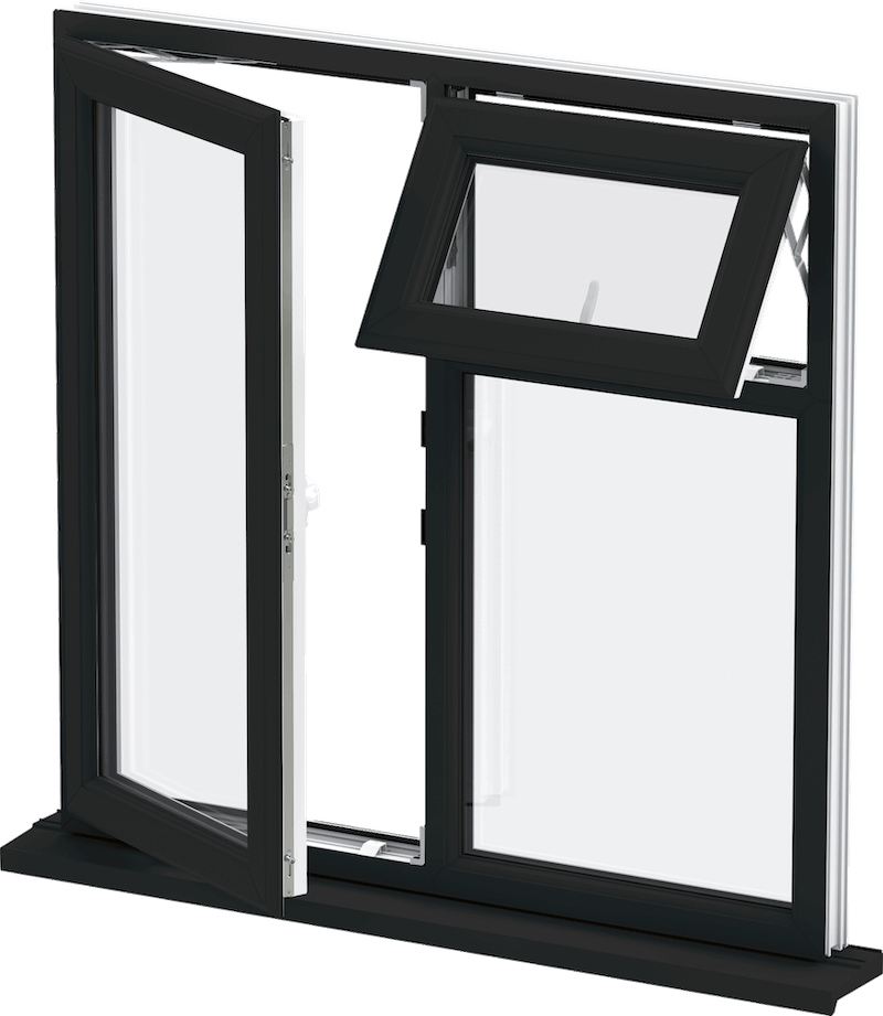 tailor-made black aluminium windows