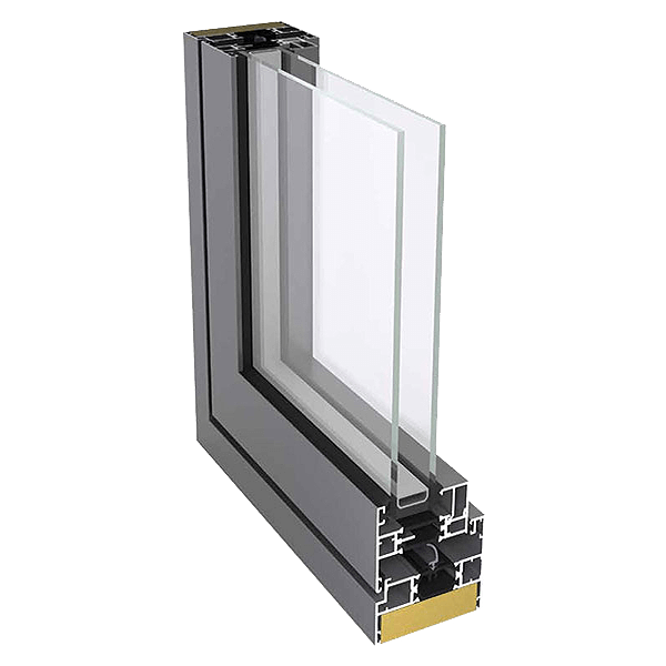 aluminium flush casement window slice